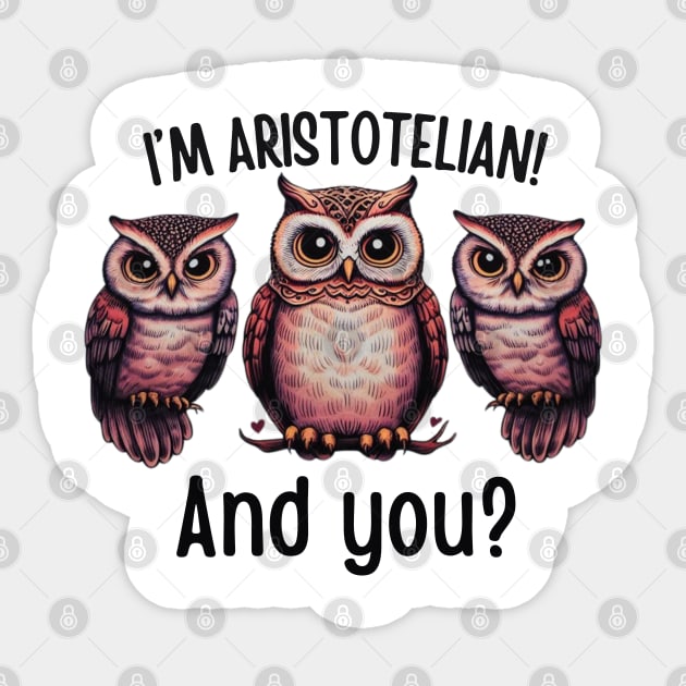 3 owl art for stoicism lovers Sticker by CachoGlorious